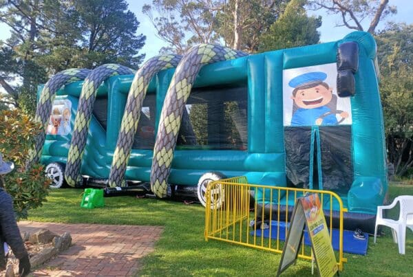 Fun bus inflatable bouncy castle